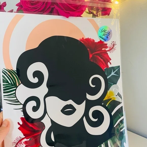 Modern Wall Art Print Tropical Woman Unframed - Picture 13 of 16